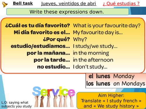 Y7 Spanish Qué estudias (Viva 1)