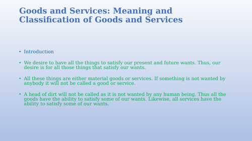 Goods and Services: meaning, types of goods and services and other  concepts