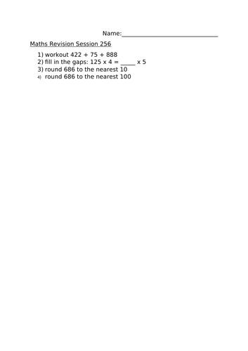 MATHS REVISION SESSION 256