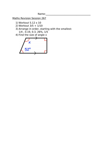 MATHS REVISION SESSION 267