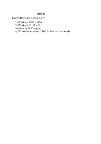 MATHS REVISION SESSION 276