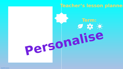 Teacher's Term Planner Digital Printable  5 Lesson version Planner plus Marking Timetable