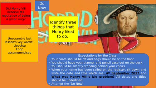 KS3 Henry's Big Problem