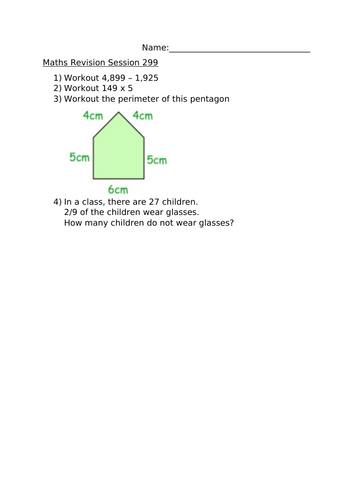 MATHS REVISION SESSION 299