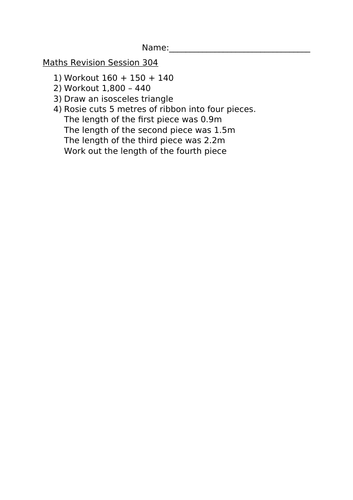 MATHS REVISION SESSION 304