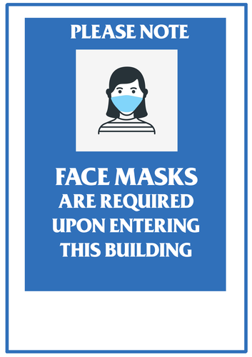 A4 sized FACE MASK sign