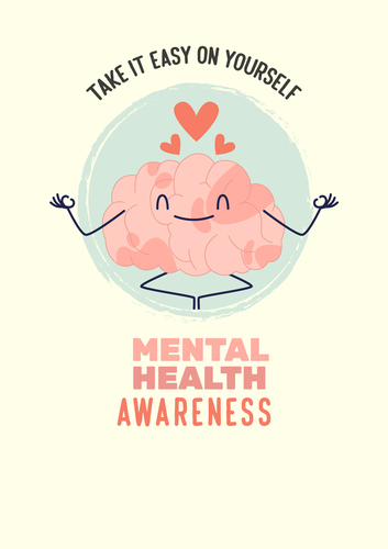 DOWNLOAD POSTER A4 Mental Health Awareness cute poster