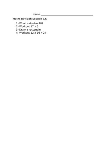 MATHS REVISION SESSION 327