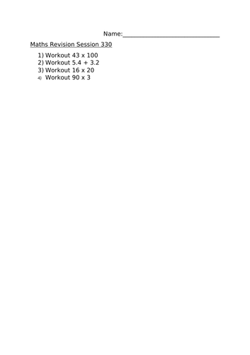 MATHS REVISION SESSION 230