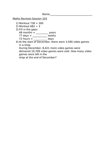 MATHS REVISION SESSION 333