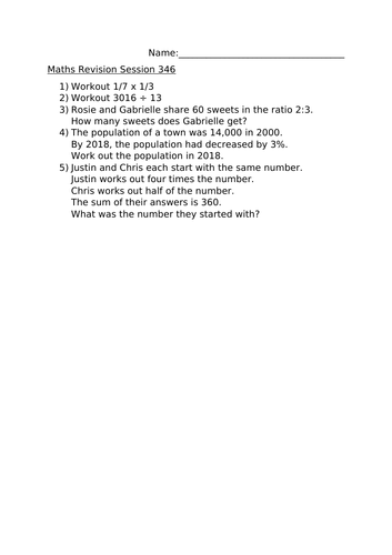 MATHS REVISION SESSION 346