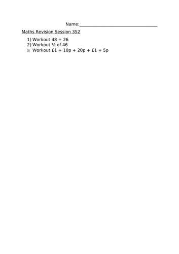 MATHS REVISION SESSION 352