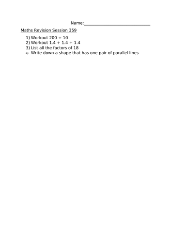 MATHS REVISION SESSION 359