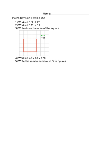 MATHS REVISION SESSION 364