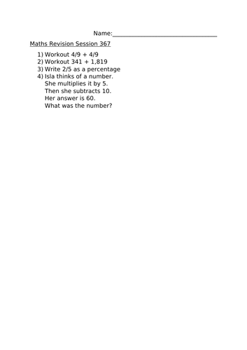 MATHS REVISION SESSION 367