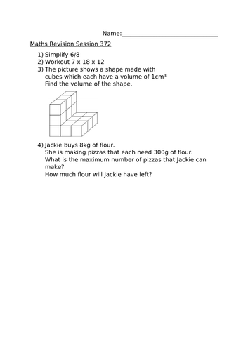 MATHS REVISION SESSION 372