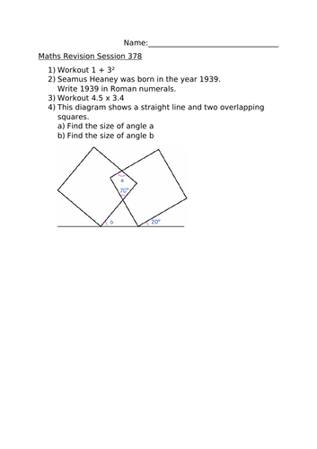 MATHS REVISION SESSION 378