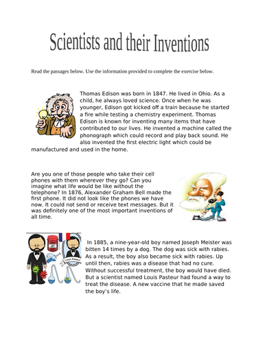 Scientists and their Discoveries