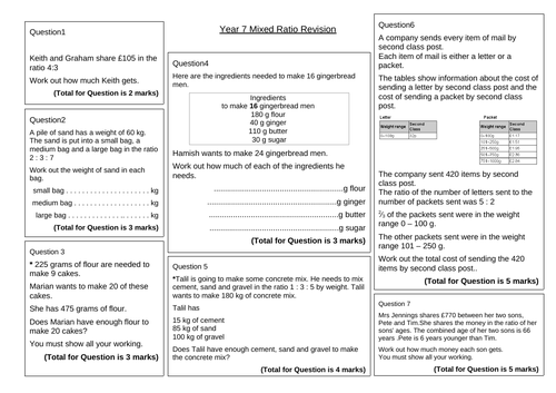 Ratio Worksheets | Teaching Resources