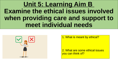 BTEC H&SC Level 3 Unit 5: Learning Aim B