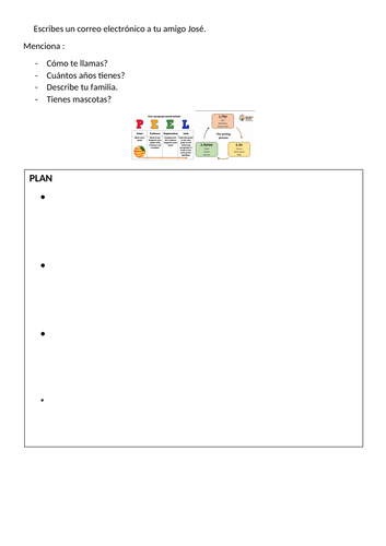 Spanish Writing tasks y7-11