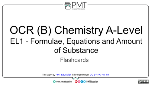 OCR (B) A-level Chemistry Flashcards