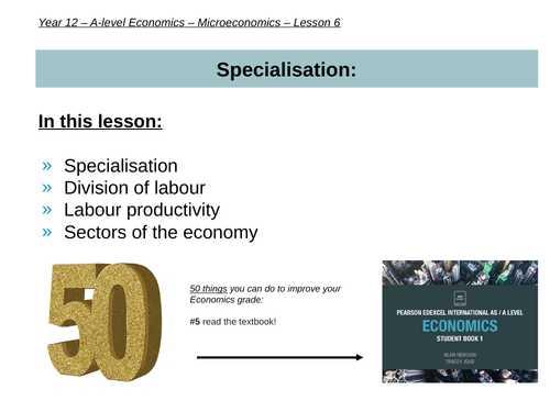 Specialisation & Division of labour (AS-level Microeconomics)