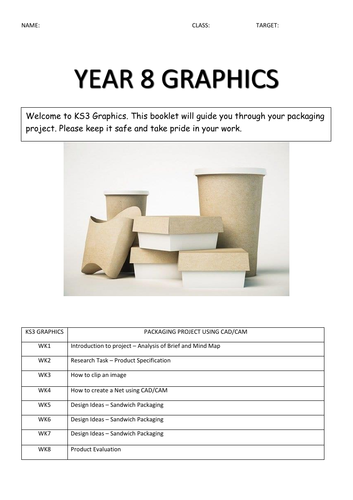 Year 8 Graphic Design Booklet - Packaging Project
