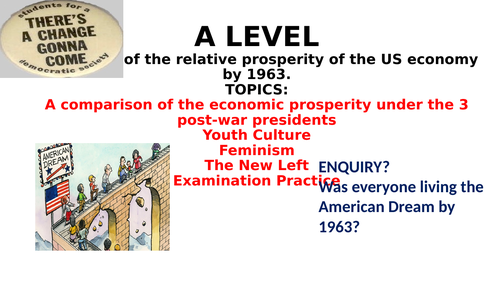 A LEVEL - HAD THE AMERICAN DREAM BEEN ACHIEVED BY THE DEATH OF PRESIDENT KENNEDY?