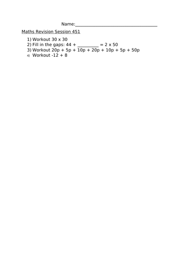 MATHS REVISION SESSION 451