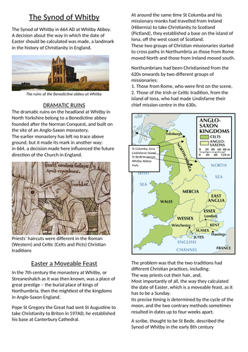 The Synod of Whitby (Dating Easter)