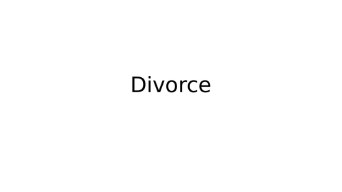 AQA Sociology A-Level: divorce lesson powerpoint