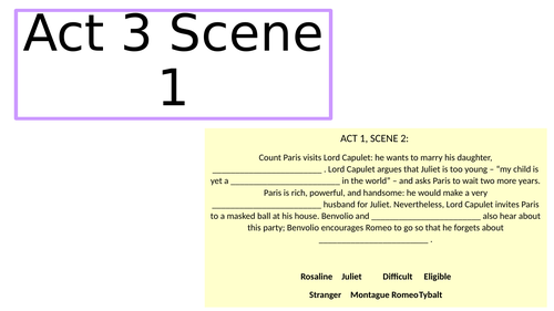 Romeo and Juliet Act 2 Scene 6 & Act 3 Scene 1