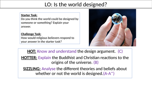 WJEC GCSE RE - Was the world designed? - Unit One Issues of Life and Death