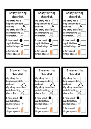 Writing self assessment checklist