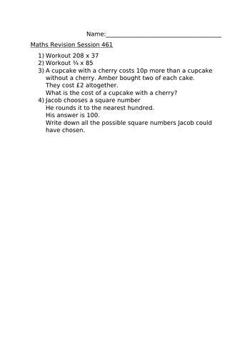 MATHS REVISION SESSION 461