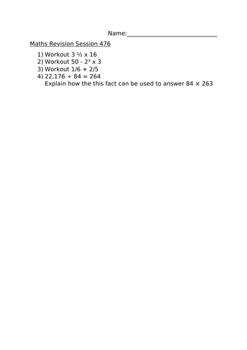 MATHS REVISION SESSION 476