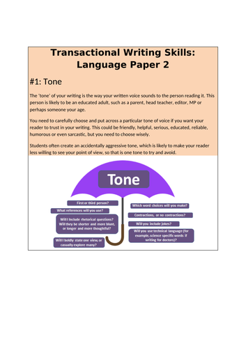 Transactional Activity Booklet