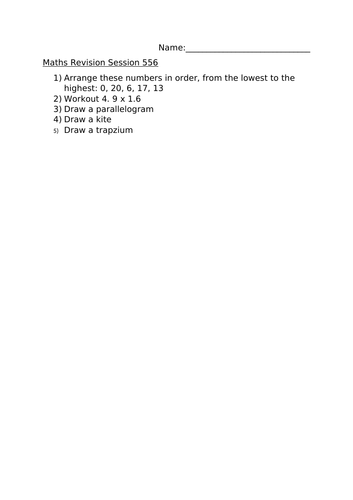 MATHS REVISION SESSION 556