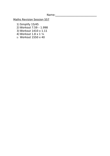 MATHS REVISION SESSION 557