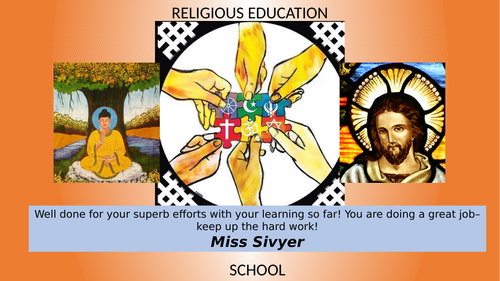 Religious Education Positive Postcard (template for personalised edit)