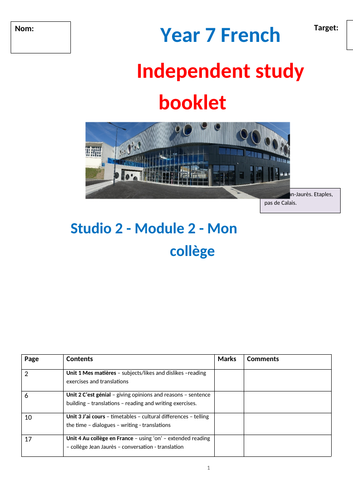 Studio 2 Module 2 mon college independent study workbook