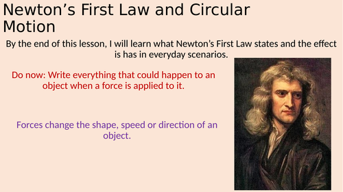 GCSE Physics Newton's First Law and Circular Motion | Teaching Resources