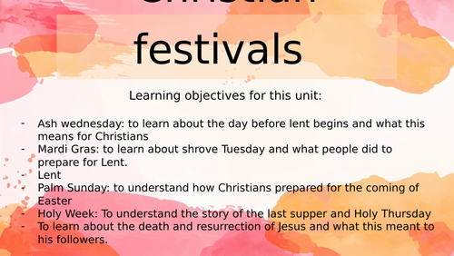 Christian Festivals Holy Week PowerPoint Full