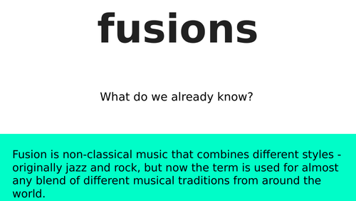 FUSIONS KS4 GCSE EDEXCEL  PowerPoint