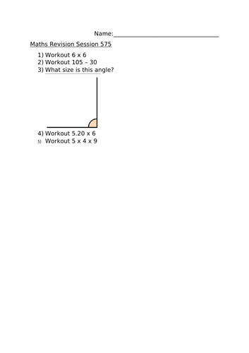 MATHS REVISION SESSION 575