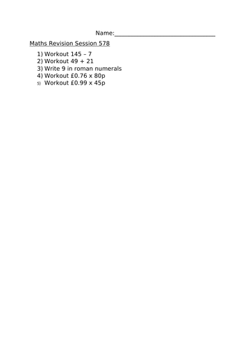 MATHS REVISION SESSION 578