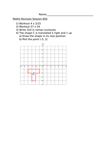 MATHS REVISION SESSION 602