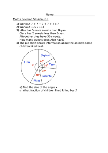 MATHS REVISION SESSION 610