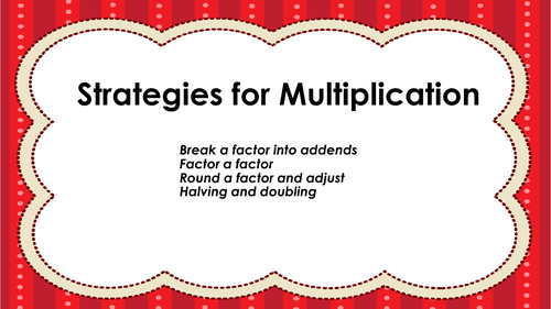 Multiplication Strategies Posters